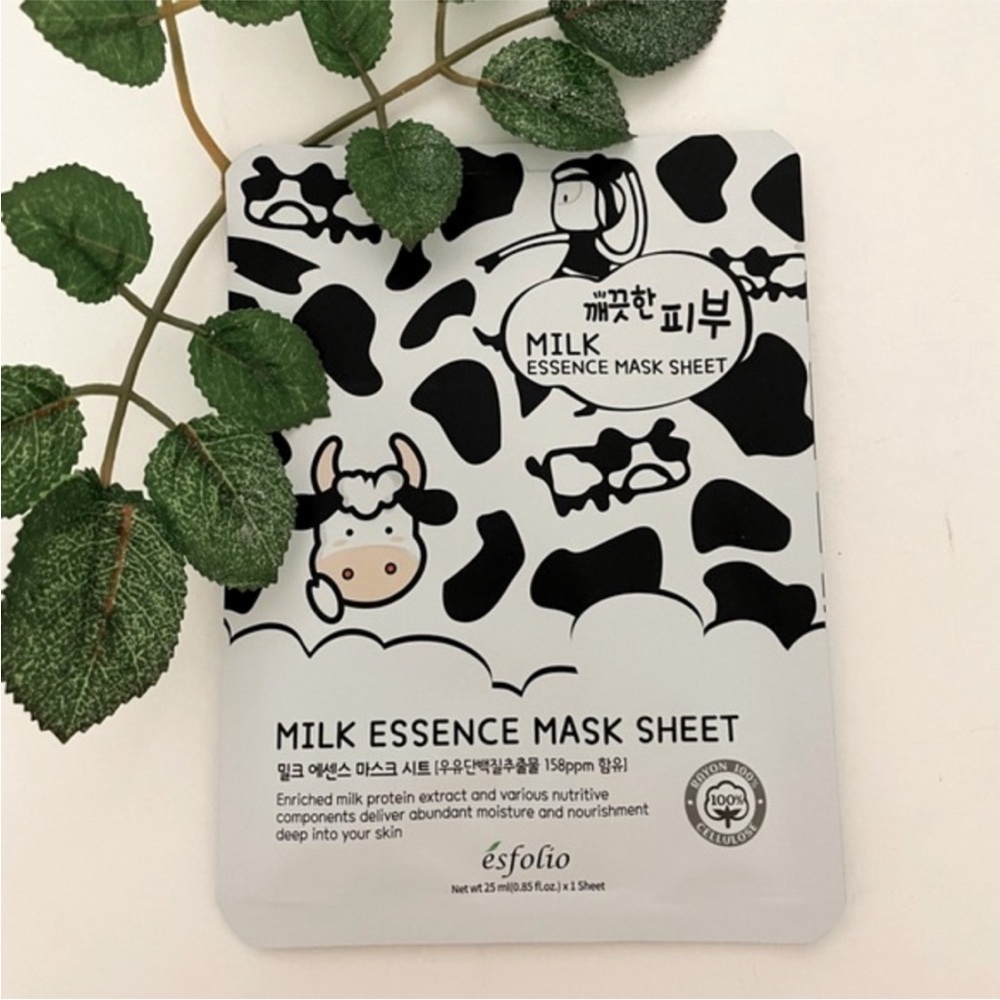 New $5ea OR 5/$18 New ESFOLIO Milk Essence Sheet Face Mask